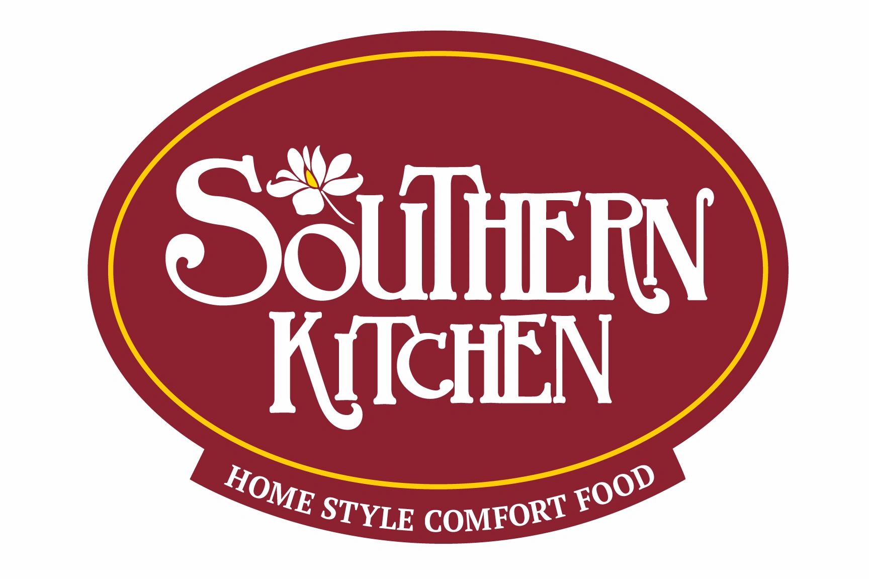 Southern Kitchen Logo Marroon PNG 